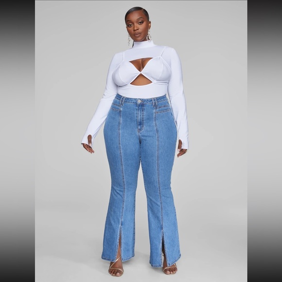 Slit front jeans - Picture 2 of 2